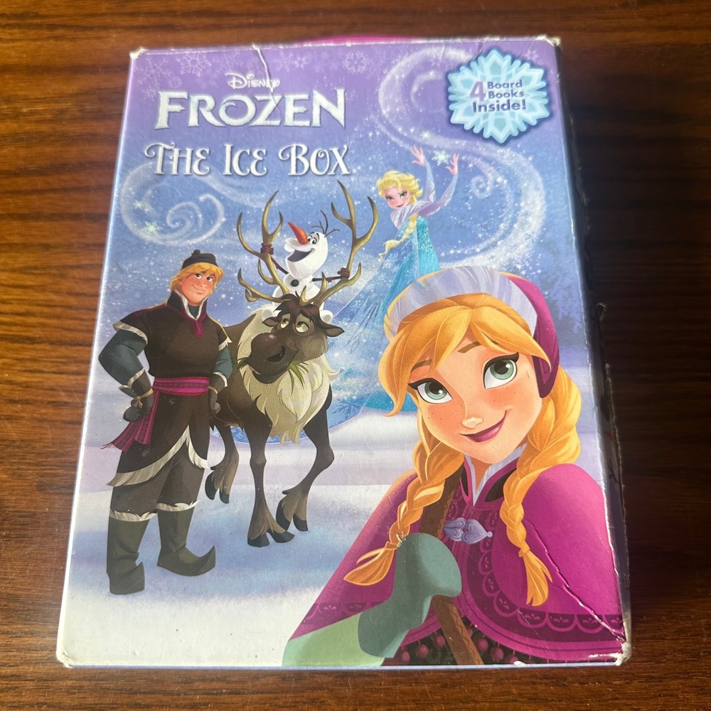 Disney Frozen The Ice Box 4 Board Books Set Anna Elsa Olaf Kristoff Random House